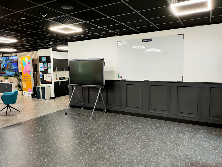 The view from the tiered seating looks like this.